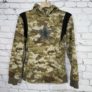 Nike Womens Dallas Cowboys 2021 Salute to Service Therma Hoodie Size L‎ Olive